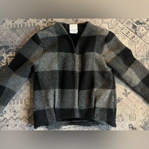 Zara Knitwear Cocoon Fur Lined Wool Coat  - Girls (11/12)